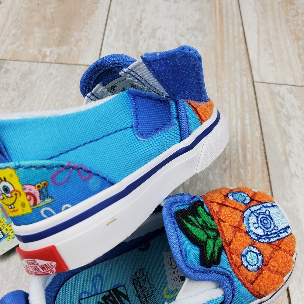 Vans X SpongeBob Slip On Velcro 124 Conch … - Picture 7 of 12